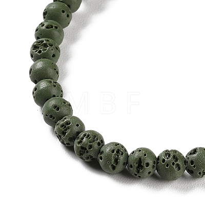 Synthetic Lava Rock Dyed Beads Strands G-H311-08A-03-1