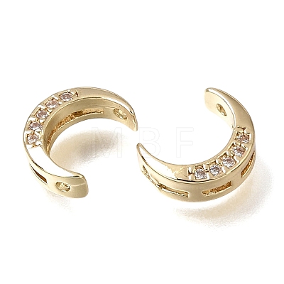 Brass Micro Pave Clear Cubic Zirconia Beads LS-CU-CBAC809-01G-1