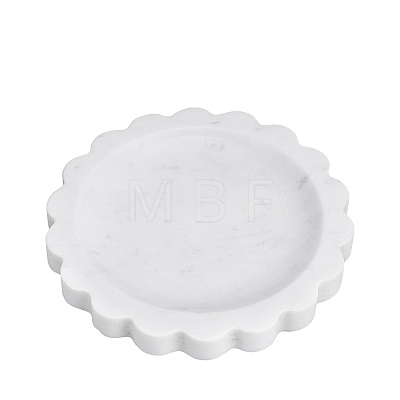 Natural Marble Jewely Display Trays for Necklaces Bracelets Earrings Rings AJEW-WH0880-75A-1