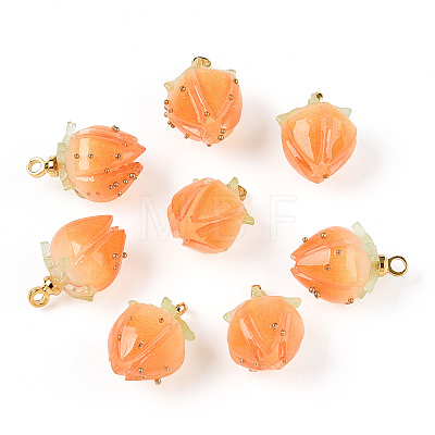 Handmade Flower Epoxy Resin Pendants KY-S163-103E-1