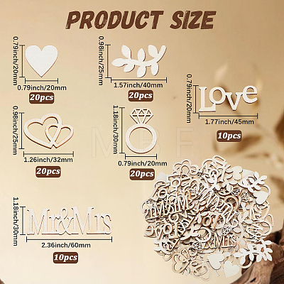 1 Set Valentine's Day Wood Sheets WOOD-SP0001-97-1