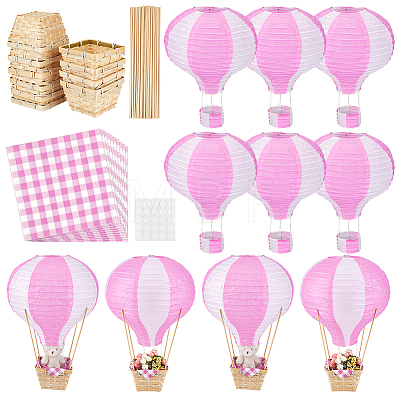Paper & Iron Ball Lantern Party Decor AJEW-NB0009-45A-1