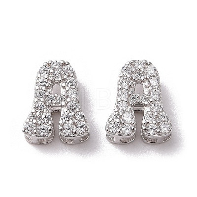 925 Sterling Silver Micro Pave Cubic Zirconia Beads STER-Z005-15P-A-1