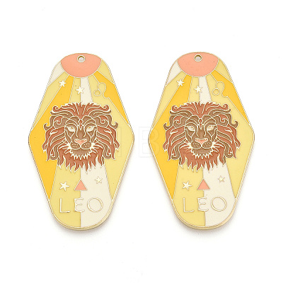 Rack Plating Alloy and Enamel Big Pendants ENAM-T021-29F-1