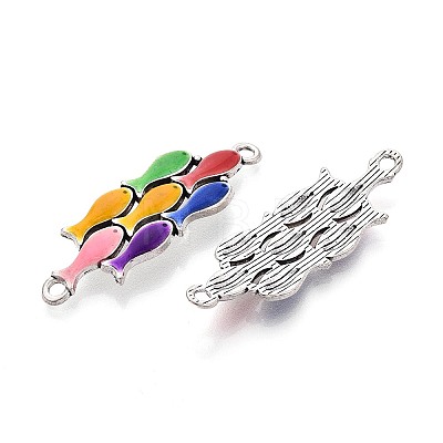 Alloy Enamel Connector Charms TIBE-N016-09AS-04-1