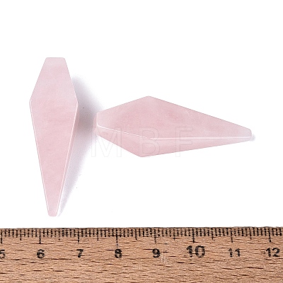 Natural Rose Quartz Pendants G-N362-22F-1