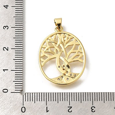 Rack Plating Brass with Cubic Zirconia Pendants KK-Z086-11G-02-1