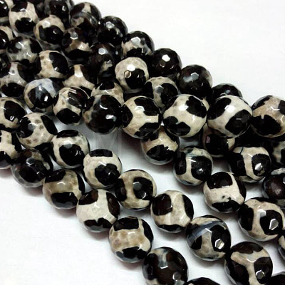 Tibetan Style Turtle Back Pattern dZi Beads G-H1454-1A-1