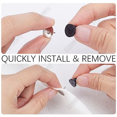 Plastic Brooch Pin Backs KY-G037-01A-1