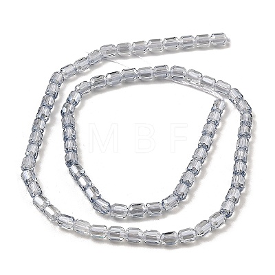 Electroplate Transparent Glass Beads Strands GLAA-C029-02A-05-1