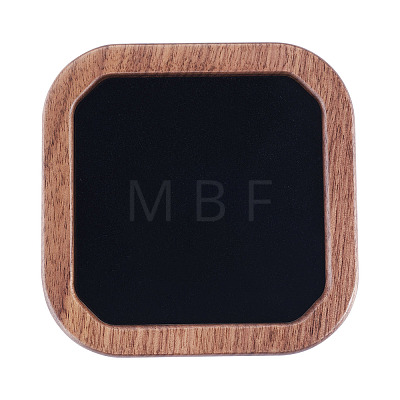 1Pc Wood with Velvet Jewelry Plate ODIS-TA0001-10-1