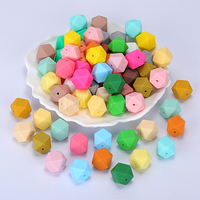 Hexagonal Silicone Beads SI-JX0020A-108-1