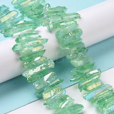 Natural Quartz Crystal Points Beads Strands G-K181-B32-1