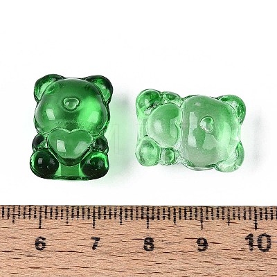 Baking Paint Transparent Glass Beads DGLA-N018-02D-1