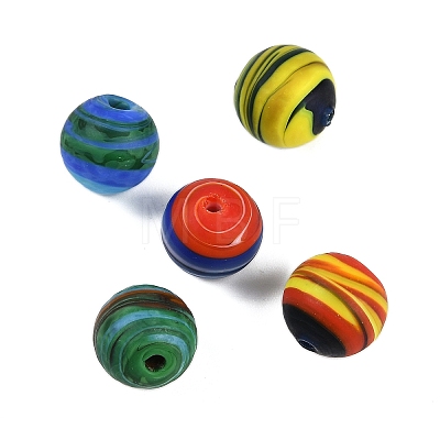 Opaque Handmade Lampwork Beads BLOW-D006-03-1