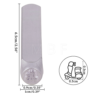 Iron Metal Stamps AJEW-BC0005-55D-1