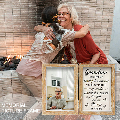 Word Memorial Grandma Wood Picture Frames Box AJEW-FG0004-02D-1