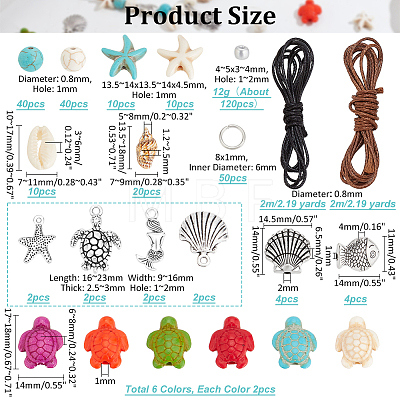   DIY Synthetic Turquoise Bracelet Necklace Making Kit DIY-PH0022-47-1