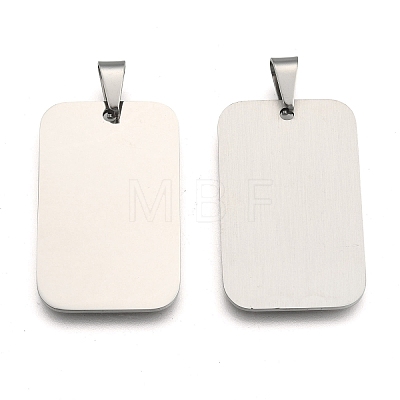 Rectangle Tag Pendants X-STAS-H061-04-1