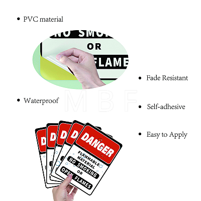 Waterproof PVC Warning Sign Stickers DIY-WH0237-010-1