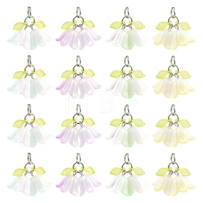 16Pcs Acrylic Pendants PALLOY-FS00075-1