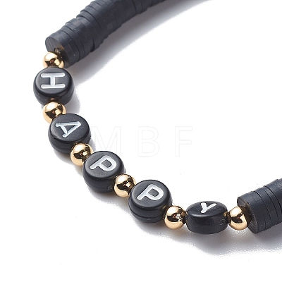 Handmade Polymer Clay Heishi Stretch Bracelets Set BJEW-JB08755-1