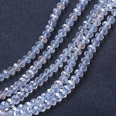 Electroplate Glass Beads Strands EGLA-A044-T1mm-B19-1