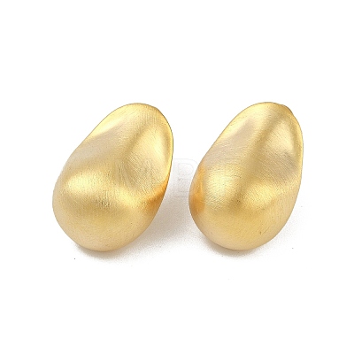 Brass Nuggets Stud Earrings EJEW-Q391-14G-1