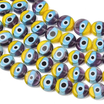 Handmade Evil Eye Lampwork Beads LAMP-C028-01A-03-1
