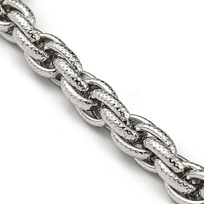 Non-Tarnish 201 Stainless Steel Rope Chain Bracelets STAS-Z056-14P-1