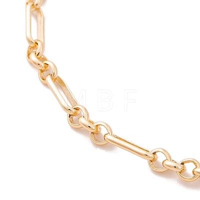 Brass Oval Link Chains Bracelets for Women BJEW-H611-01G-1