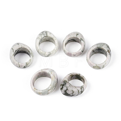 Natural Peace Jade Finger Rings for Unisex G-Q601-19D-1