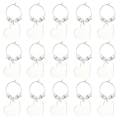 20Pcs Brass Wine Glass Charm Rings AJEW-YW00007-1