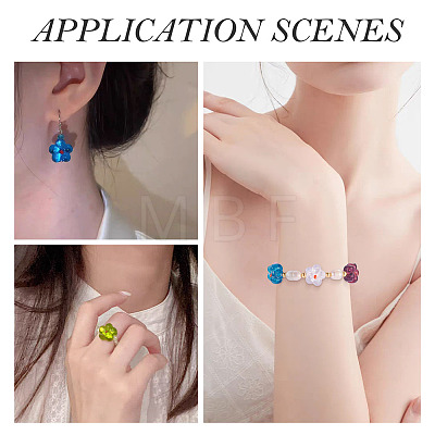 10Pcs Transparent Handmade Bumpy Lampwork Beads LAMP-TADJ0001-48E-1