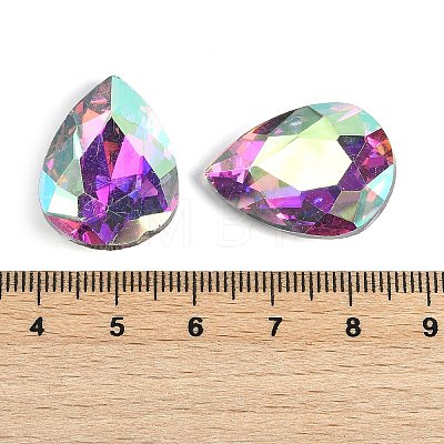 Pointed Back Glass Rhinestone Cabochons RGLA-T081-18x25mm-05-1