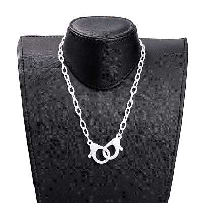 Personalized ABS Plastic Cable Chain Necklaces NJEW-JN02850-07-1