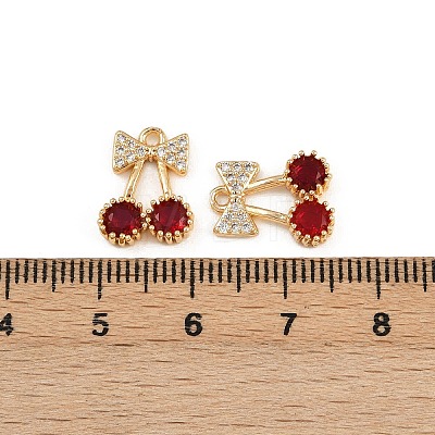 Brass Micro Pave Cubic Zirconia Pendants KK-C115-03F-03G-1