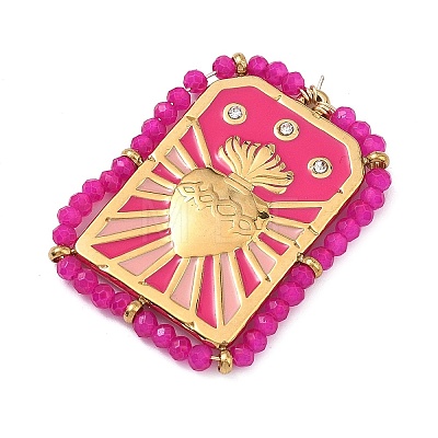 304 Stainless Steel Enamel Pendants SA-B004-04G-1