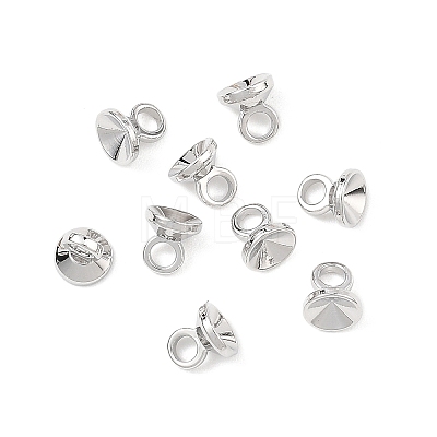 SHEGRACE Brass Bead Cap Bails XGRQ1U794-375P-1