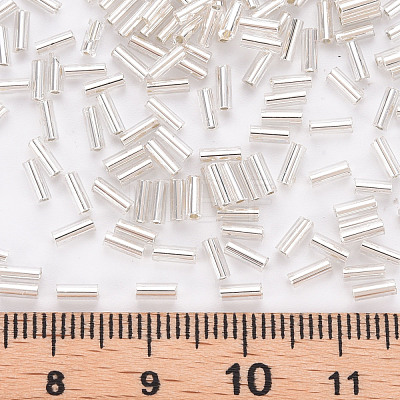 Plated Glass Bugle Beads SEED-S046-01A-21-1