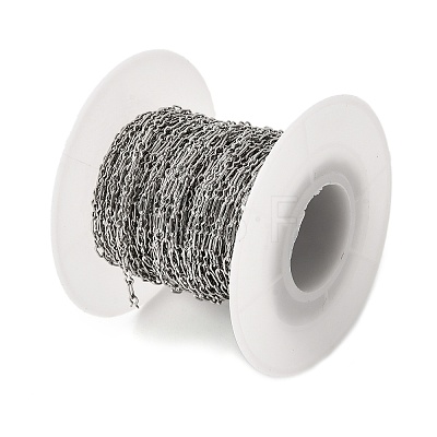 304 Stainless Steel Rectangle Link Chains CHS-B015-14P-1