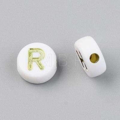 Vacuum Plating Opaque Acrylic Beads PACR-T010-003-1