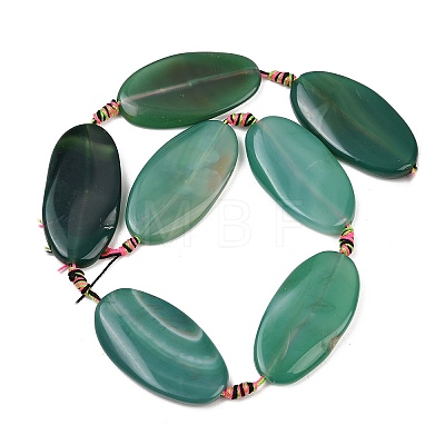 Natural Banded Agate Beads Strands G-F825-H01-02B-1