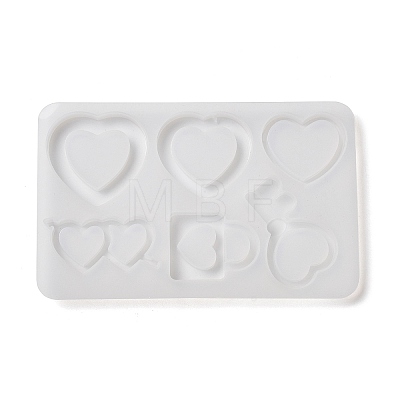 Heart Shape Quicksand DIY Silicone Mold DIY-K073-10A-1