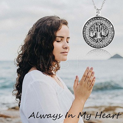 Word Always In My Heart Urn Ashes Pendant Necklace JN1035A-1
