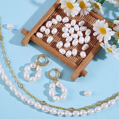 Natural Cultured Freshwater Pearl Beads Strands sgPEAR-SZ0001-07-1