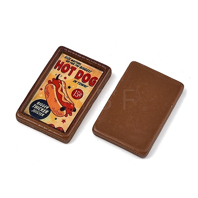 Fast Food Opaque Resin Cabochons RESI-C078-01-1