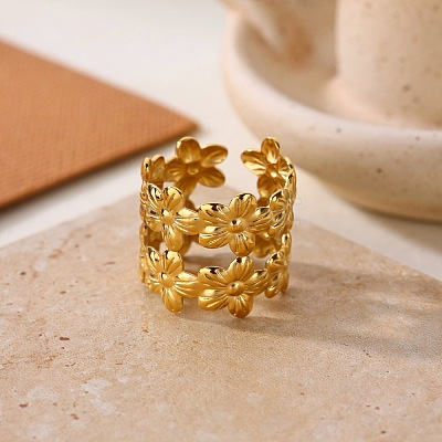 304 Stainless Steel Cuff Open Rings WG7E2DC-05-1