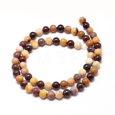 Natural Mookaite Round Bead Strands G-P072-34-12mm-1