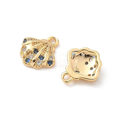 Brass Micro Pave Cubic Zirconia Charms KK-C099-01D-G-1
